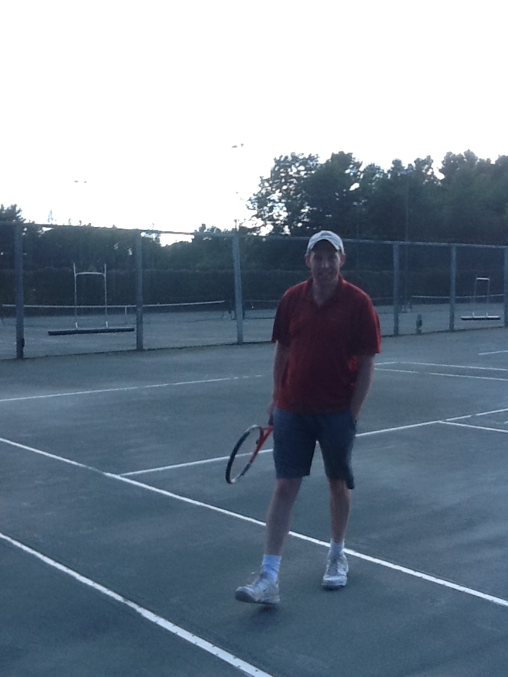 Brandon playing tennis